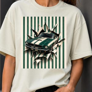 Vintage Mustang PNG, Classic Muscle Car PNG, Retro Car Sublimation, Racing Car Shirt Design, Ford Style Car PNG, trending shirt design png