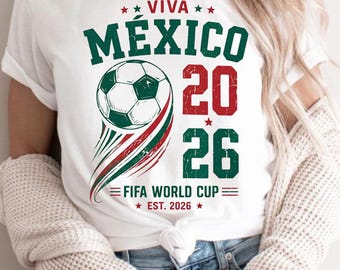 Messico 2026 Calcio PNG, Coppa del Mondo FIFA PNG, Design Maglia da Calcio Viva Messico, Sublimazione per Tifoso di Calcio Messicano, Download Digitale per Appassionati di Sport