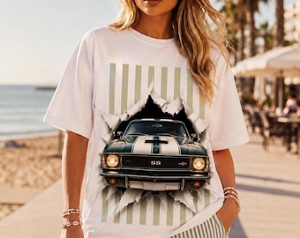 PNG de coche clásico deportivo, diseño de camiseta de coche americano clásico, PNG de sublimación de coche SS retro, gráfico de carreras, transferencia DTF, descarga instantánea