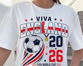 England Soccer PNG, England Football Fan Shirt Design, England 2026 Soccer Graphic, Football Lover PNG, Sublimation Design, DTF Transfer