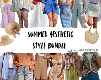 Summer Aesthetic Personalized Curated Stylized Thrifted Clothing Box Bundle Pinterest Inspired