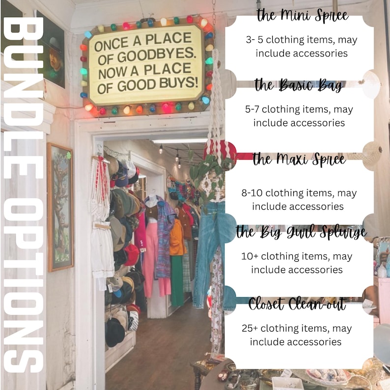 Thrifted Personalized Aesthetic Stylized Curated Clothing Bundle Mystery Box Pinterest inspired wardrobe image 3