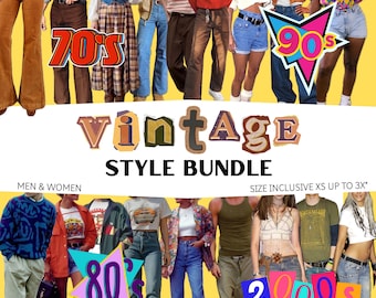 Personalized Stylized Curated Vintage Clothing and Accessories Bundle Box Pinterest Inspired Secondhand Thrifted Clothes