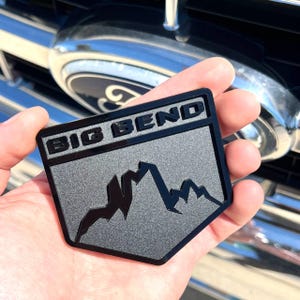 BIG BEND Badge Black Acrylic 2D Emblem for Cars and Trucks