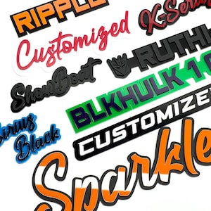 Custom Car Emblem Badge Custom, Your Own Text Car or Truck Nickname Emblem Badge