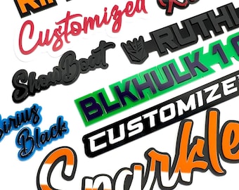 Custom Car Emblem Badge Custom, Your Own Text Car or Truck Nickname Emblem Badge