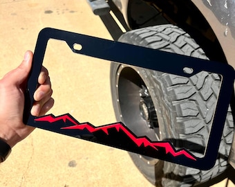 Mountain License Plate Frame Cover (single plate)