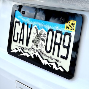 Mountain License Plate Frame Cover (single plate)