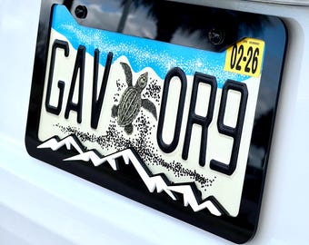 Mountain License Plate Frame Cover (single plate)