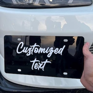 Custom 2D License Plate Personalized Plate | Custom Car Tags | 25 Colors and Fonts | 6 x 12 Inch Personalized License Plates