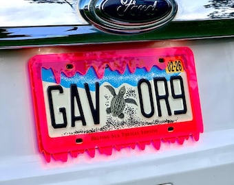 Slime License Plate Frame Cover, Car Show, JDM Plate, Tuner Plate, Car Mods, Car Lover Gift, Unique Frame, Gift for Him, Custom