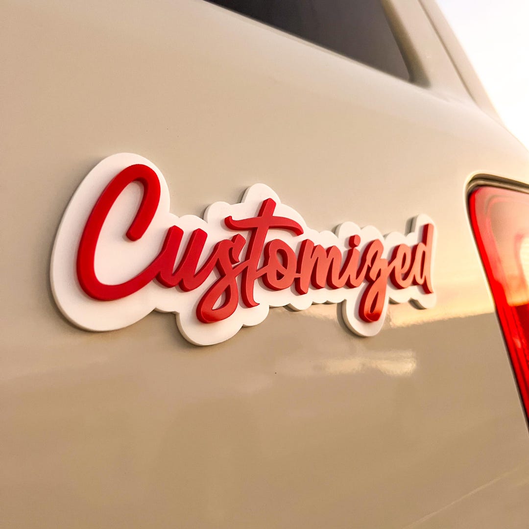 Custom Car Name Emblem Badge Custom, Your Own Text Car or Truck ...