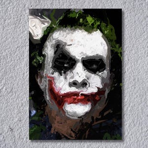 The Joker Dark Knight Heath Ledger Painting - Digital Print (A4 & A3)
