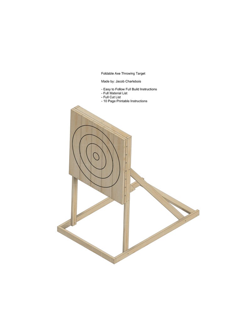 Axe Throwing Target Plans Hache Foldable for Storage Replaceable Target ...
