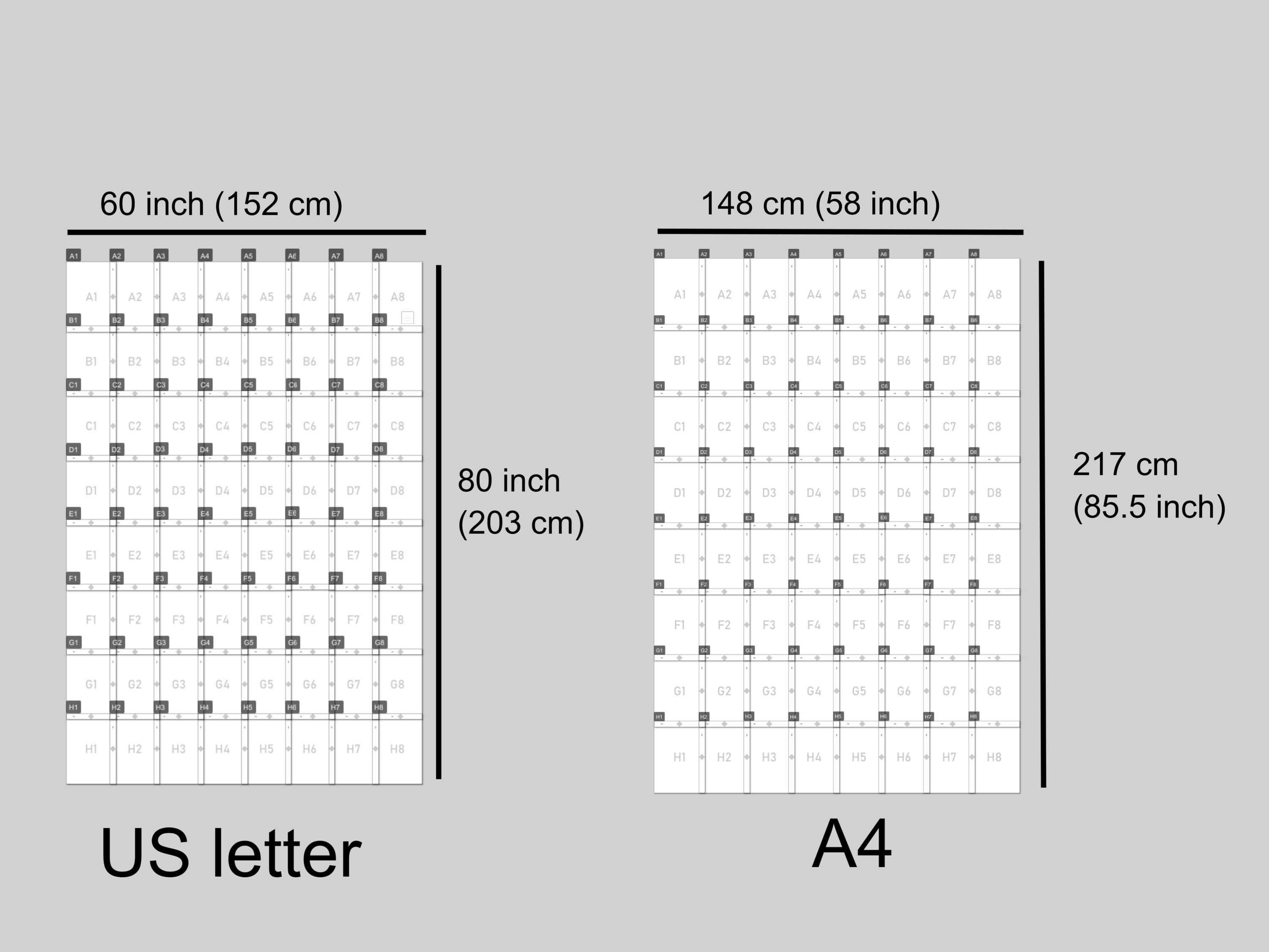 Inkscape Tiled Printing Template – US Letter A4 Pattern Plan Drafting ...