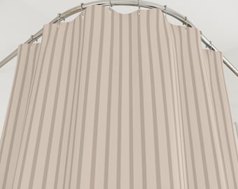 Simple Minimalist Shower Curtains, Neutral Striped Bath Curtain, Bathroom Decor, New Home Gift.  Master Bath . Extra Long available