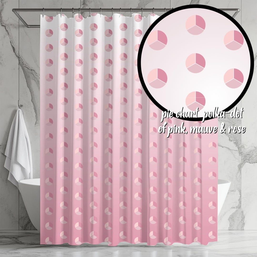 Pink Champagne Pattern Print Bathroom Shower Curtain