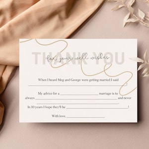 Beige Wedding Guest Mad Lib Guest Book FOR CANVA