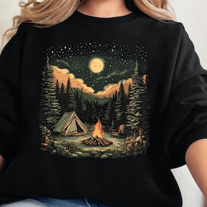 Camping PNG Bundle, Camping Camp Fire Moon Boho PNG, Camping PNG, Camper Shirt Png, Campfire Sublimation Design, Outdoor Adventure Png