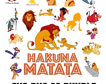 Lion King SVG, Simba and Nala Svg for Cricut, Lion King Png, Hakuna Matata Svg, Layered Svg Files, Lion King Clipart Instant Download