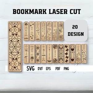 Bookmark Laser Cut, Laser Cut File, Bookmark Svg Cricut, Cutting Machine Files, Glowforge Svg, Sublimation Download, Bookmark SVG Bundle
