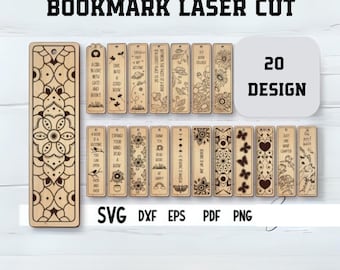 Lesezeichen Laser Cut, Laser Cut-Datei, Lesezeichen Cricut, Schneidemaschine Dateien, Glowforge SVG, Sublimation Download, Lesezeichen SVG Bundle