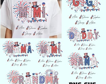 Custom Mama 4 juli PNG SVG, aangepaste patriottische Gigi png, Mama Gigi Nana Mimi png, Fourth Of July, Independence Day SVG, Instant Download