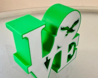 Philadelphia Eagles Throwback Logo In The Philly Love Sign