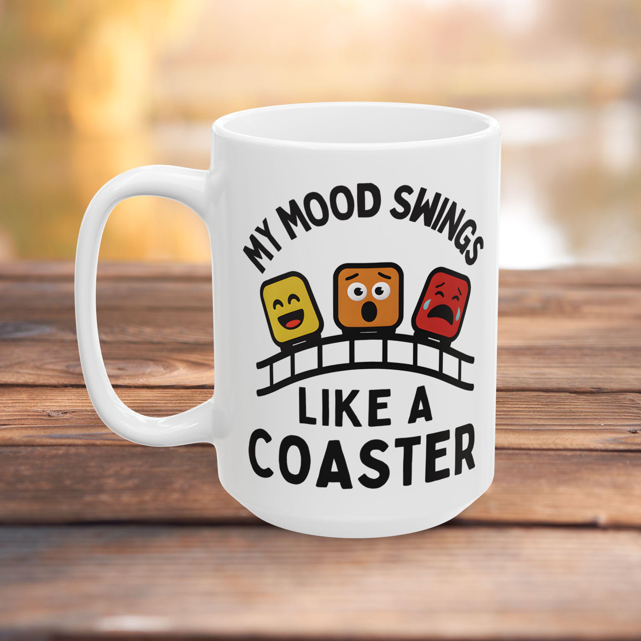 セラミックコーヒーカップとコースター おもしろジェットコースターマグカップ：「気分はコースターのように