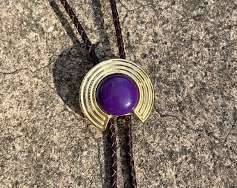 Vintage Art Deco Purpur und Gold Krawatte