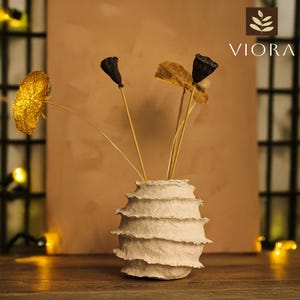 Vaso fatto a mano in cartapesta, arredamento per la casa, boho, regalo perfetto, arredamento unico, unico nel suo genere