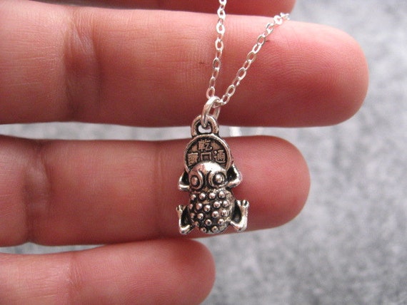 Frog charm necklace clearance