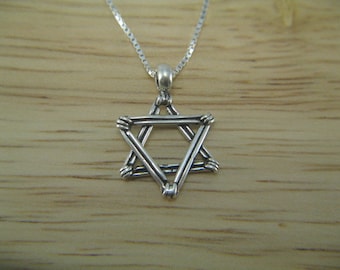 Classic Star of David Necklace, Silver Star Necklace, Sterling Silver Pendant Necklace, Jewish Star Necklace