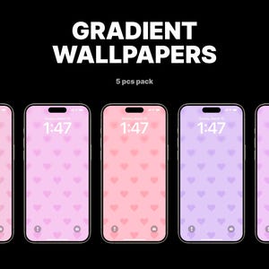 cute wallpaper, iphone wallpaper, gift for her, love wallpaper, wallpaper pack, heart wallpaper, pastel wallpaper, aesthetic wallpaper