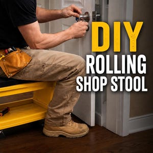 Easy DIY Rolling Shop Stool Woodworking Plans | Beginner Woodworking Project PDF | Shop Stool on Wheels | Step-by-Step Digital Build Guide