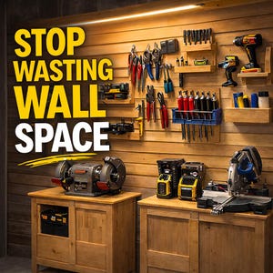 French Cleat Wall System Plan | 4x8 Modular Shop Storage | Woodworking PDF Plans
