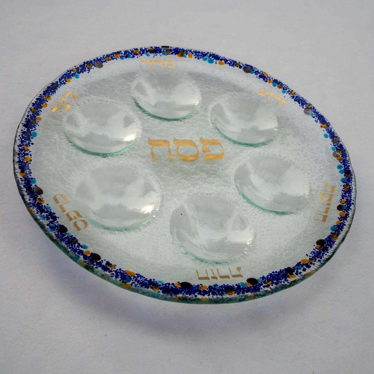 Glass Seder Plate, Handmade Glass Seder Dish, Passover Plate - Etsy