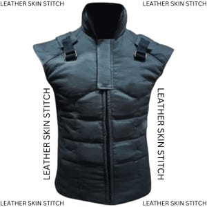 Metal Gear Solid Snake Cosplay Vest Leather Jackets Hand Crafted Costume For Biker