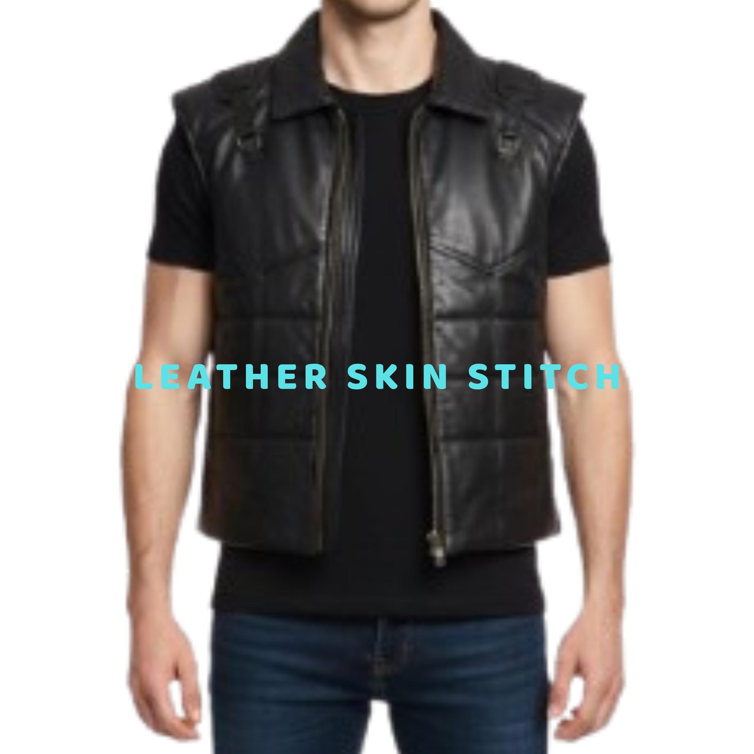 Metal Gear Solid Snake Cosplay Vest Leather Jackets Hand Crafted