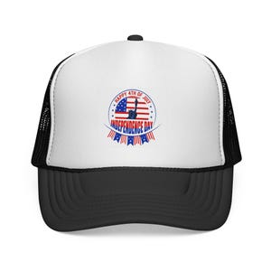 American Flag Fireworks 4th of July Trucker Cap | Independence Day Patriotic Hat
