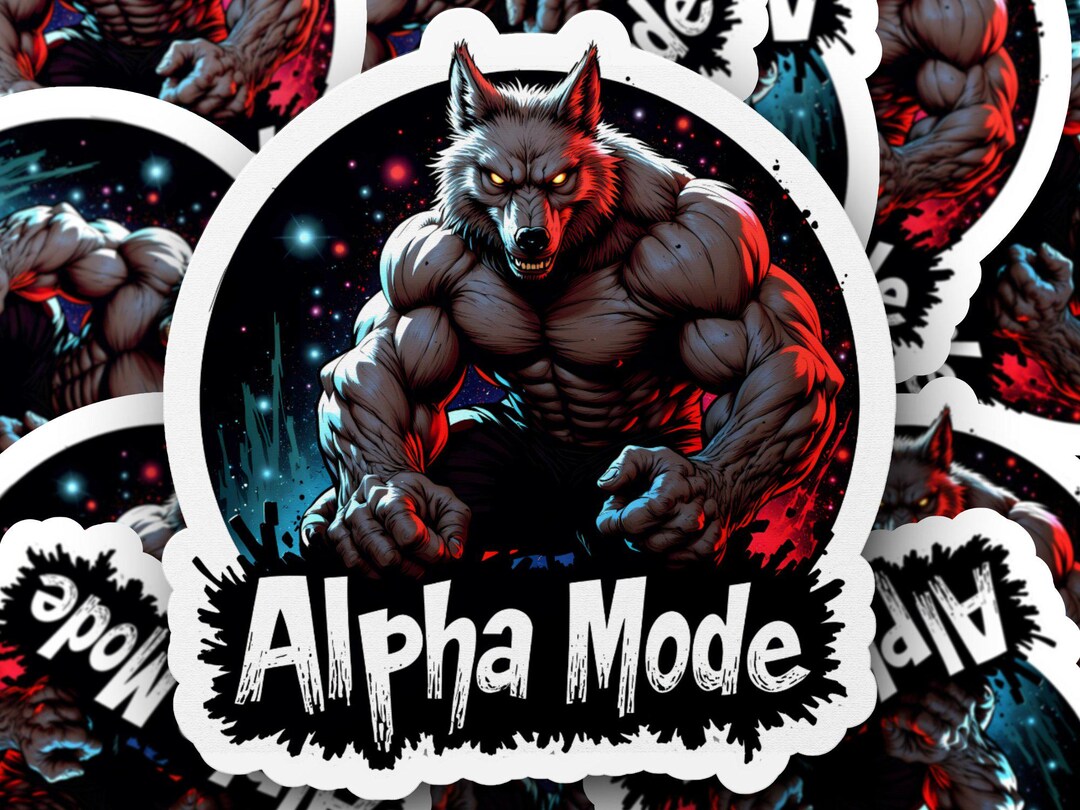 Werewolf Alpha Mode Sticker, Powerful Wolf Decal, Gothic Horror Vinyl ...