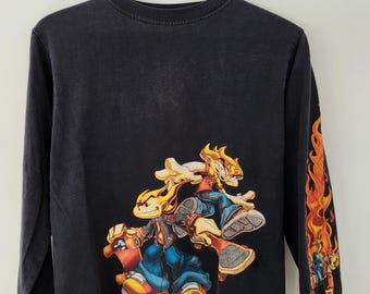 Vintage 00s Y2K Kids Youth Faded Glory Thermal Longsleeve Shirt