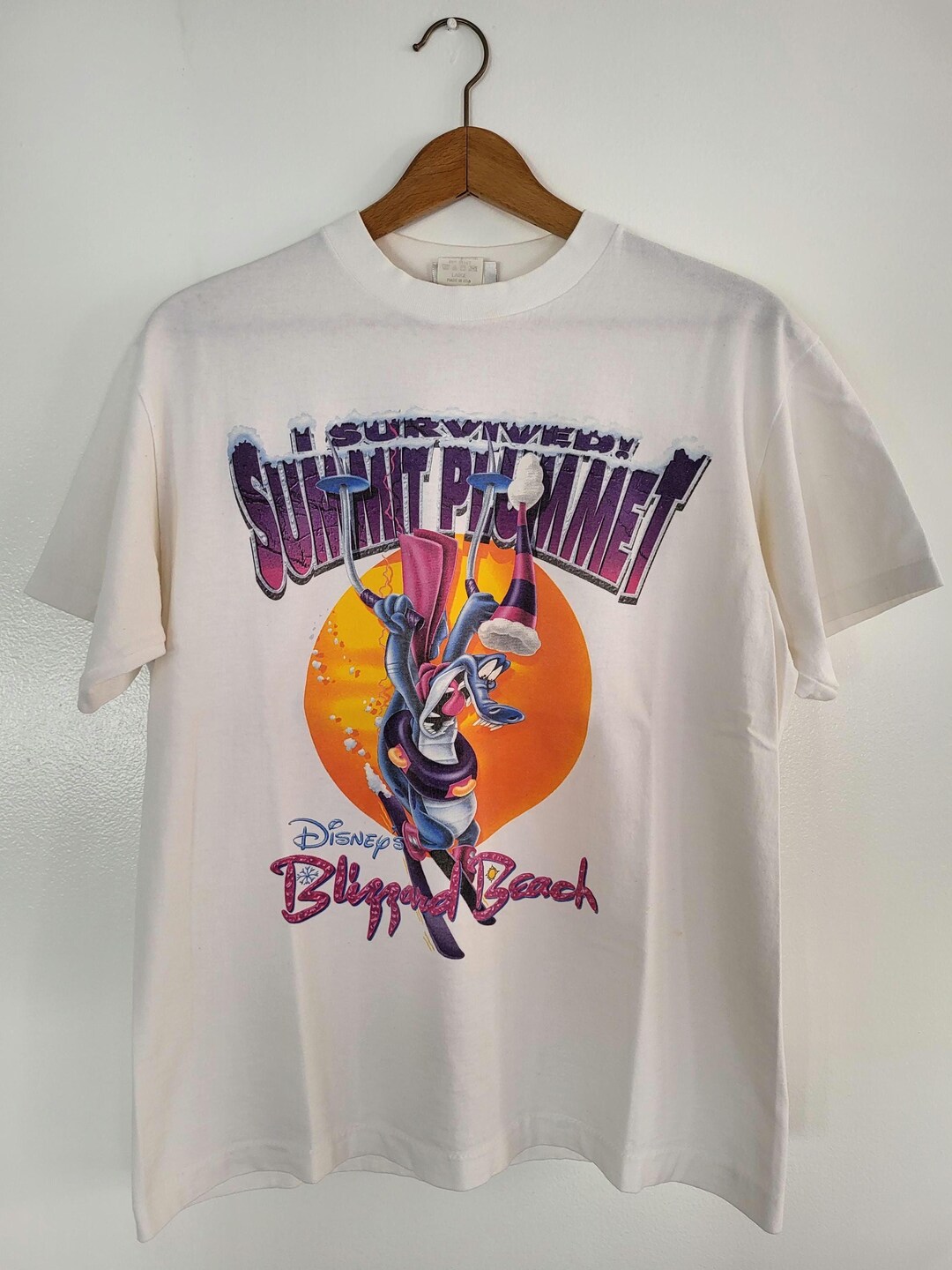 Vintage Disney Blizzard Beach I Survived the Summit Plummet T Shirt