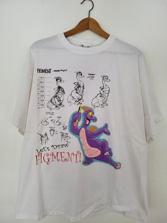 Vintage Disney How To Draw Figment T Shirt Gem