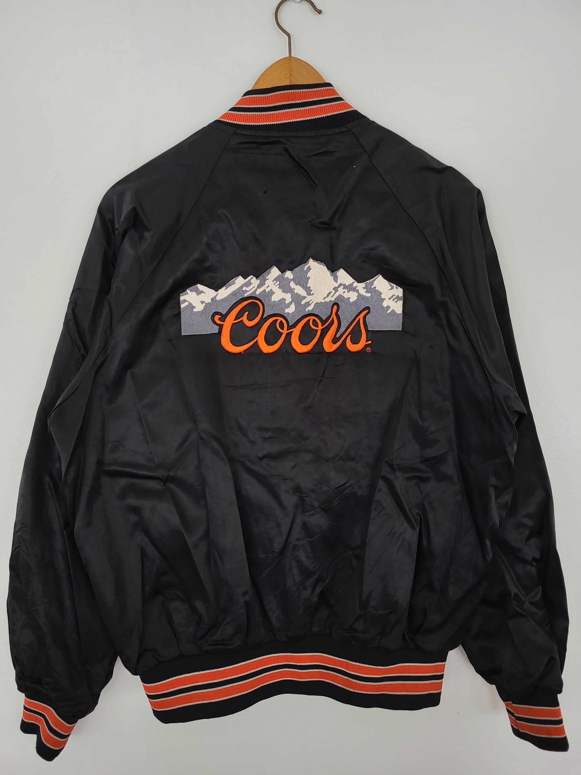 ジャケット・アウター 80's coors beer bomber satin jacket LICENSED!! 