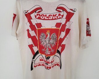 Vintage All Over Print Polska T Shirt