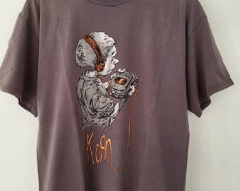 Vintage 1998 Giant Korn Follow the Leader Graphic Band T-shirt