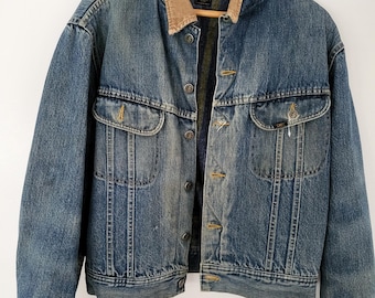 Vintage Lee 101-J Denim Trucker Jacket- Size 38 (no Tag) - Etsy