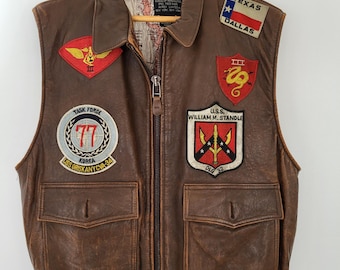 Vintage Avirex Type G-1 Leather Jacket Vest