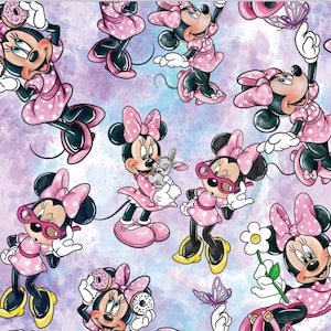 Tessuto Minnie Tessuto Magic Kingdom Tessuto Disney Minnie Mouse Tessuto Cartone Animato Anime Tessuto di Cotone A Mezza Iarda A Mezza Iarda